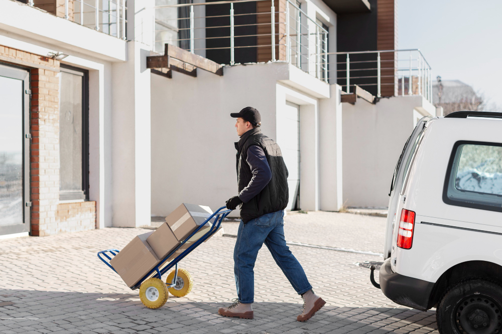 Man moving some boxes (1)