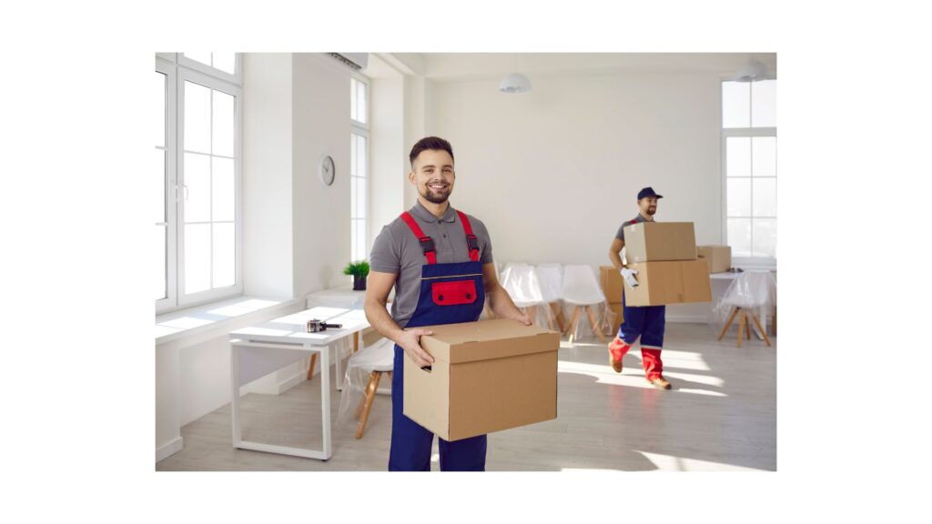 man carrying a box